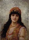 Oriental Paintings - An Oriental Beauty by Eisman Semenowsky